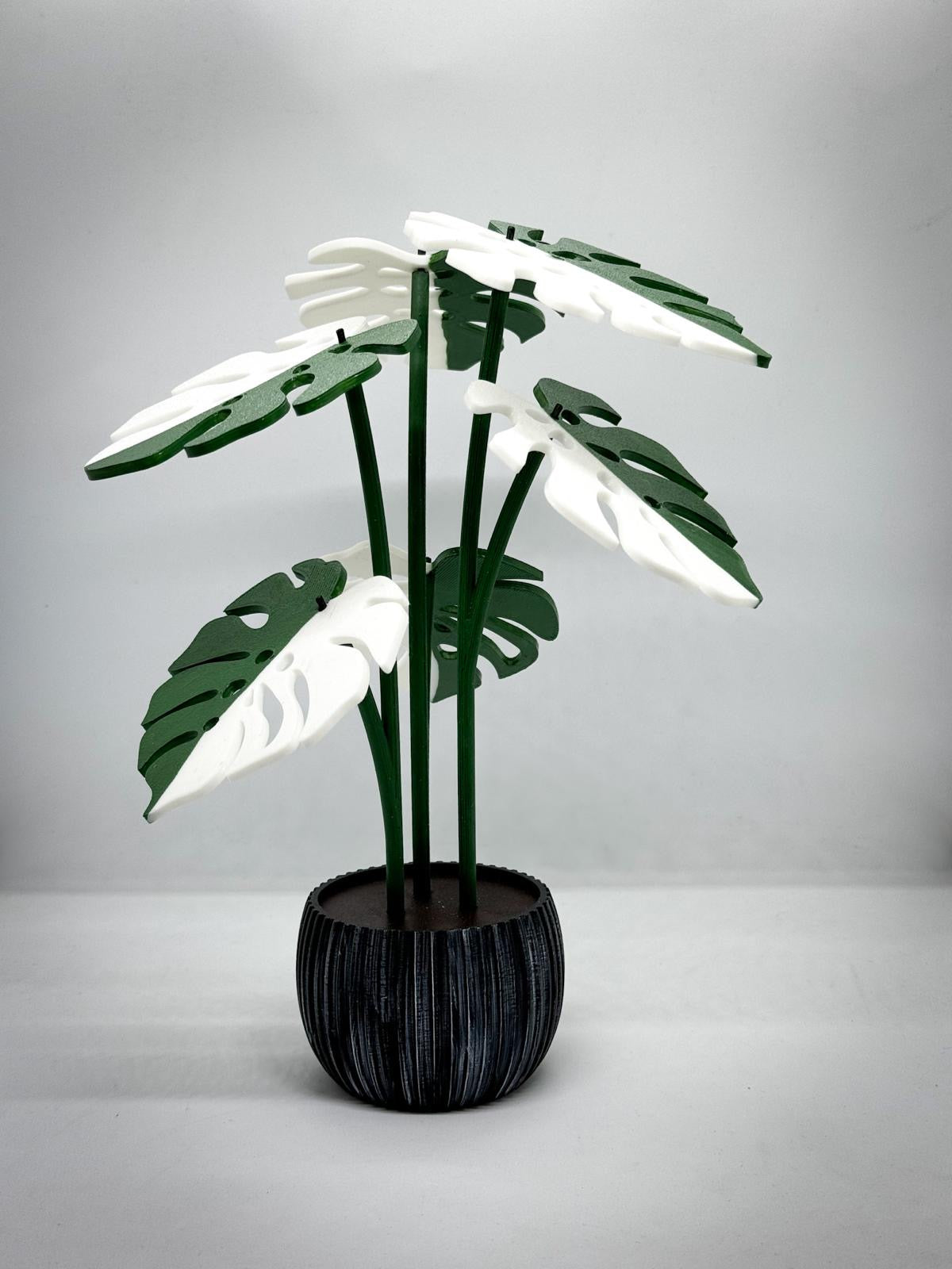 Floare 3D cu Frunze Coastere